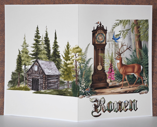 Le cerf et l&#039;horloge GH